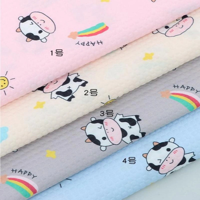 100% Polyester Cow Print Fabric By The Yard