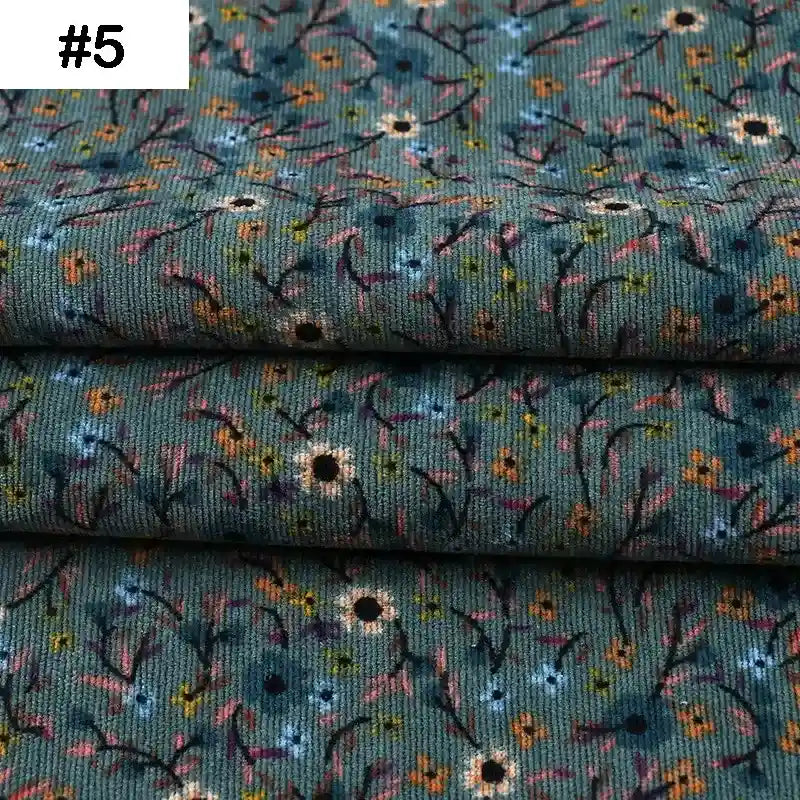 8WalesFloralCorduroyFabricBytheYard