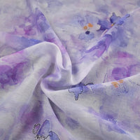Ancient Style Purple Chiffon Fabric By The Yard