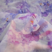 Ancient Style Purple Chiffon Fabric By The Yard