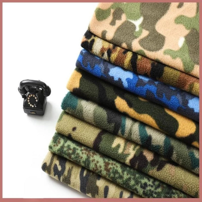 Camouflage Fleece Fabric By The Yard