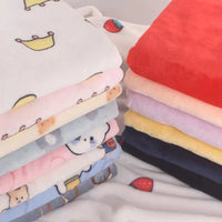 Cartoon Cow Print Minky Fabric By The Yard