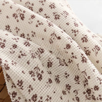 Floral Printed Waffle Fabric By The Yard