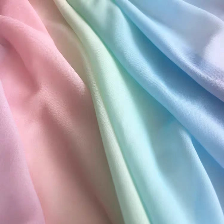 Gradient Ombre Chiffon Fabric By The Yard