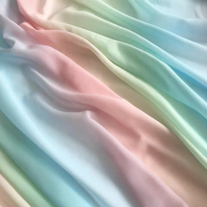 Gradient Ombre Chiffon Fabric By The Yard
