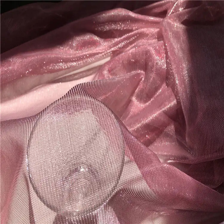 IridescentTwoToneTulleFabricByTheYardShimmerTulleFabricforDress