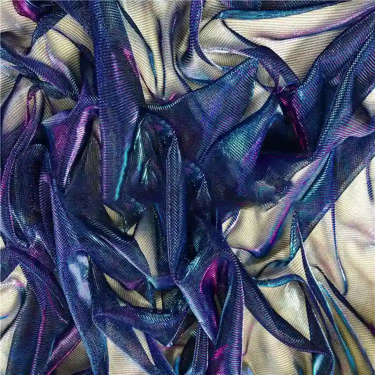 IridescentTwoToneTulleFabricByTheYardShimmerTulleFabricforDress