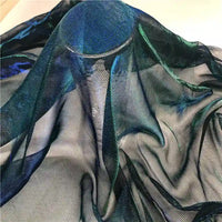 IridescentTwoToneTulleFabricByTheYardShimmerTulleFabricforDress