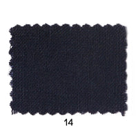 A rectangular swatch of Longan craft’s Light Weight Plain Ramie Fabric (54" wide, solid color) with zigzag edges is displayed on a white background. The number 14 is shown below this breathable cotton sample.