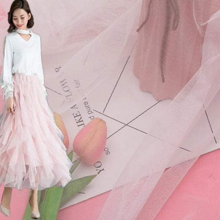 Pure Color Poly Fabric Mesh By The Yard