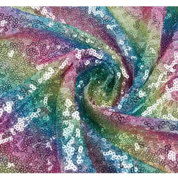 Rainbow Sequin Fabric By The Yard