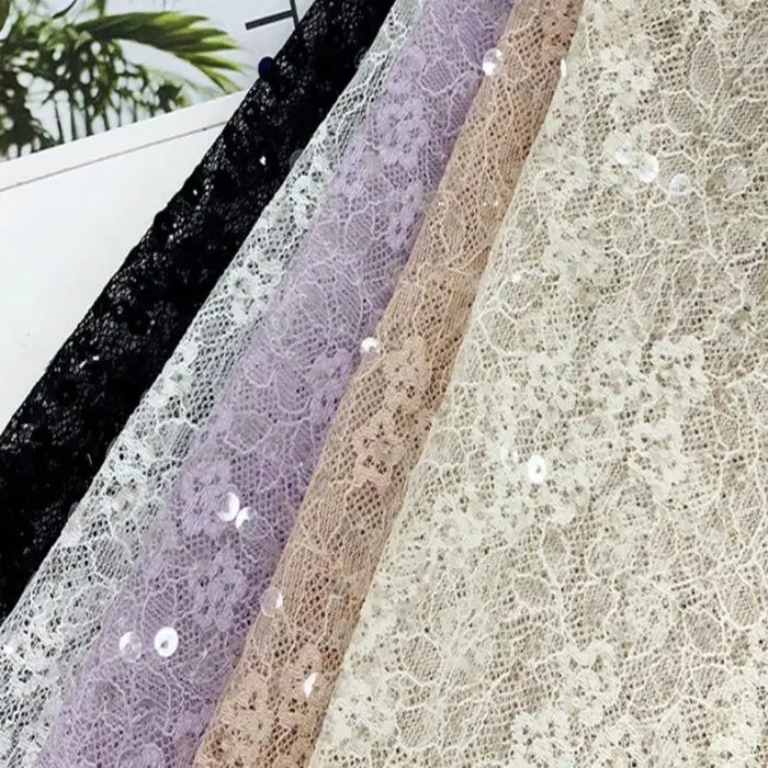 Sequin Lace Fabric By The Yard