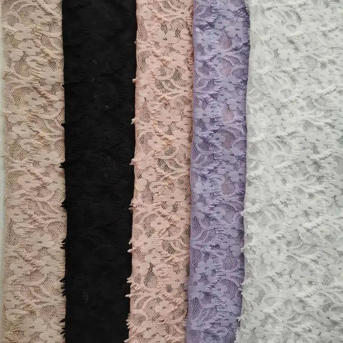 Small Flower Stretchable Lace Fabric By The Yard