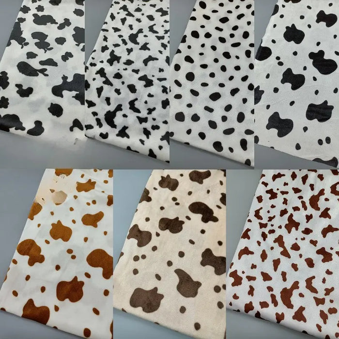 Soft Cow Print Minky Material By The Yard