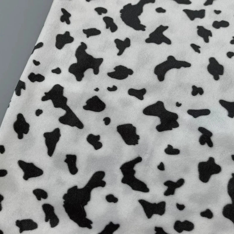 Soft Cow Print Minky Material By The Yard