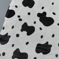 Soft Cow Print Minky Material By The Yard