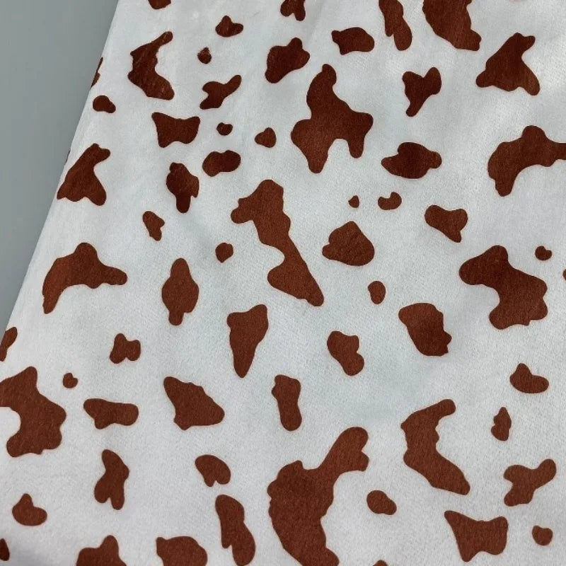 Soft Cow Print Minky Material By The Yard