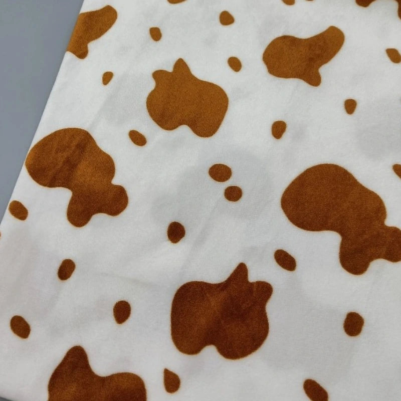 Soft Cow Print Minky Material By The Yard