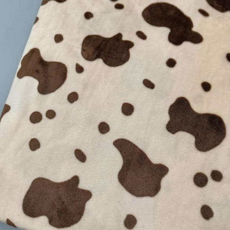 Soft Cow Print Minky Material By The Yard