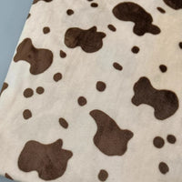 Soft Cow Print Minky Material By The Yard