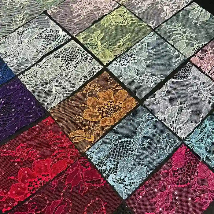 Sparkle Lace Fabric with Sequins