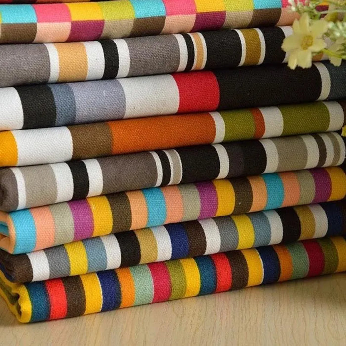 Striped Canvas Fabric By The Yard