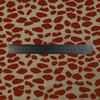 A metal ruler measuring 20 cm rests on Longon Craft's Animal Patterned Minky Fabric, featuring a leopard dot cow print on soft, plush material—ideal for plushies and crafts.