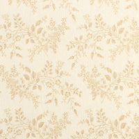 Longon Craft Floral Flannel Fabric by the yard features light brown botanical motifs—leaves and branches—on beige cotton flannel, perfect for dresses, clothes, sewing, crafts, and textiles.