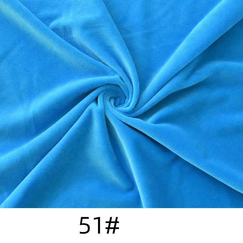 Bright blue Longon Craft Minky Fabric By The Yard, thick and spiral-patterned, ideal for soft dolls, plushies, and upholstery. Label "51#" is shown at the bottom of the image.