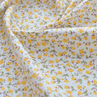 Printed Cotton Poplin Fabric By The Yard | Floral Woven Poplin Material | Poplin for Dressmaking