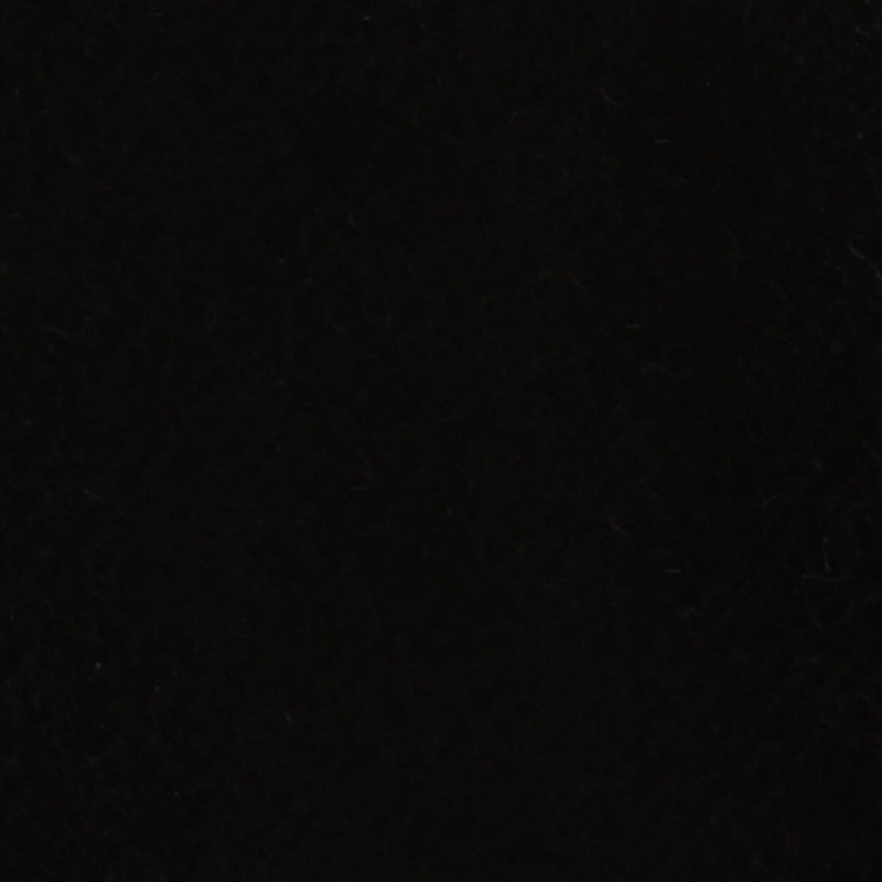 Solid black Solid Cotton Fannel Fabric By The Yard from Longon Craft; super snuggle flannelette material, comfy for fall crafting, with a uniform look and no visible shapes or textures.