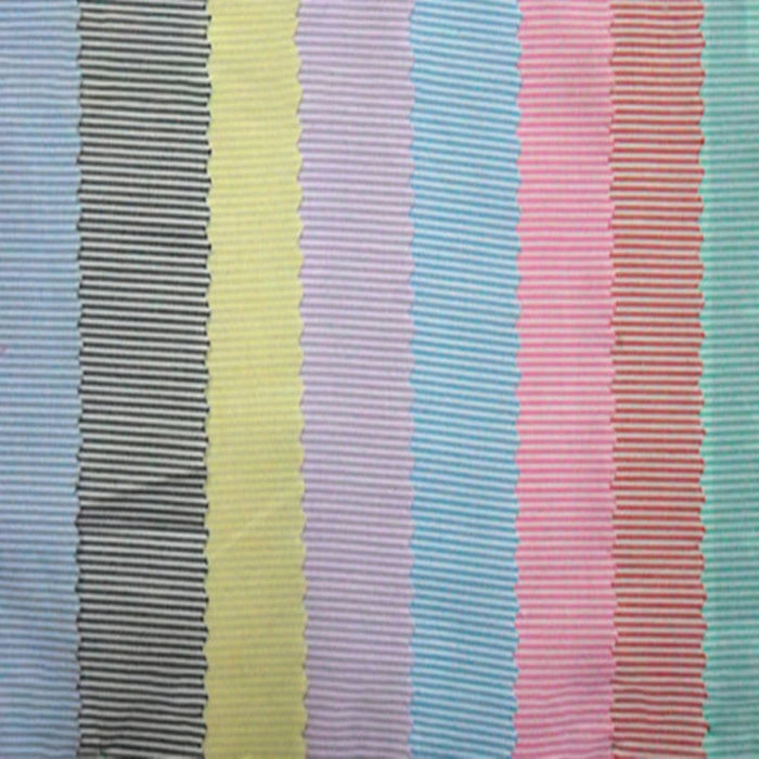 Pinstripe Cotton Poplin Fabric By The Yard | Striped Cotton Poplin Material | Dyed Woven poplin