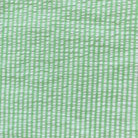 Close-up of Longan Craft's Stripe Seersucker Fabric, featuring a colorful striped polyester-cotton design. The breathable material is perfect for summer and sold by the yard.