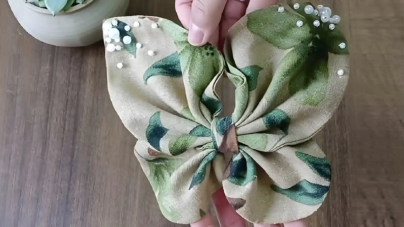 How to Make a Bow Using Two Fabric Pieces Easily and Quickly