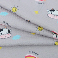 100% Polyester Cow Print Fabric By The Yard