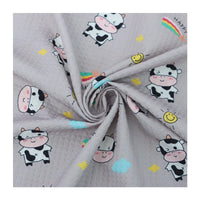 100% Polyester Cow Print Fabric By The Yard