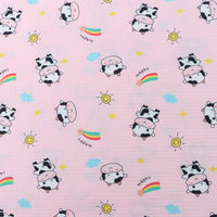 100% Polyester Cow Print Fabric By The Yard