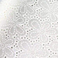 Floral Embroidered Eyelet Fabric By The Yard-Longancraft