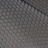 Close-up of Longan Craft’s 210D Honeycomb Pattern Oxford Fabric by the yard—PU coated, waterproof, and perfect for outdoor use—featuring a durable hexagonal design ideal for gear and crafts.
