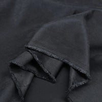 Close-up of Longan Craft's Multi Color Microsuede Polyester Peachskin Fabric by the yard, showing its soft brushed peach skin texture, matte finish, and raw edges—ideal cozy material for clothing.