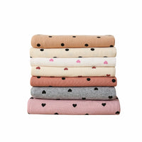 2x2 Heart Print Rib Knit Material By The Yard
