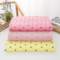 2x2 Heart Print Rib Knit Material By The Yard