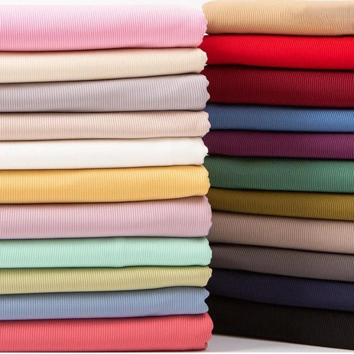 2x2 Thin Ribbed Stretch Fabric By The Yard