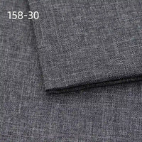 A close-up of two pieces of Longan Craft Faux Linen Upholstery Fabric in dark gray, stacked with the text 158-30 in white on the top left. Ideal for upholstering furniture, chairs, sofas, or curtains.