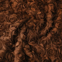 Close-up of Longan Craft's 3D Blossom Roses Embroidered Tulle Fabric, featuring multicolor floral embroidery with gathered petals for a blooming rose effect. This soft, luxurious material is ideal for evening and prom wear.