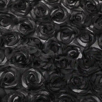 Close-up of Longan Craft's 3D Blossom Roses Embroidered Tulle Fabric, featuring multicolor floral embroidery and layered roses—an elegant choice for evening gowns, prom wear, or decorative projects.