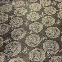 Featuring detailed white roses and butterflies on a dark background, Longan Craft’s 3D Rose Butterfly Brocade Fabric by the Yard is a luxurious floral animal jacquard material, perfect for dresses.