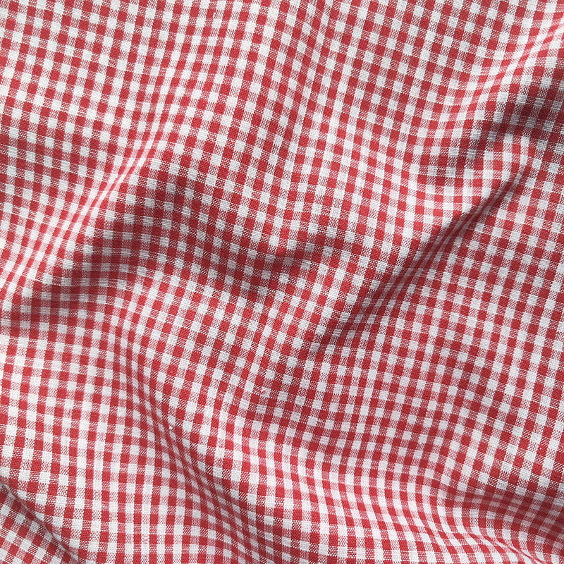 Gingham Linen Fabric By The Yard|Plaid Cotton Linen Material|Check Linen Apparel Fabric