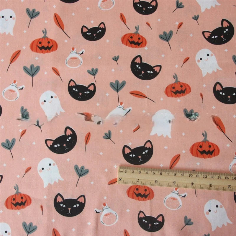 100% Cotton Printed Halloween Fabric By The Yard