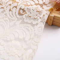 Beige Floral Lace Material By The Yard